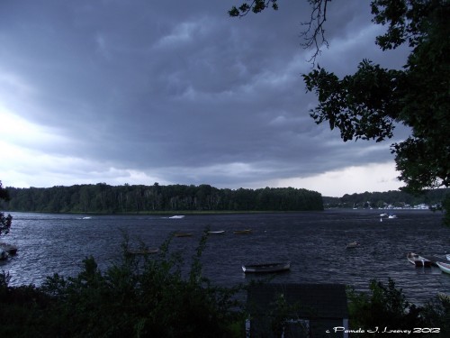 Storm Rolling In on the Merrimack River ~ c. Pamela J. Leavey