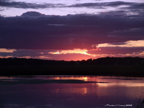 Sunset on the Salt Pannes ~ c. Pamela J. Leavey