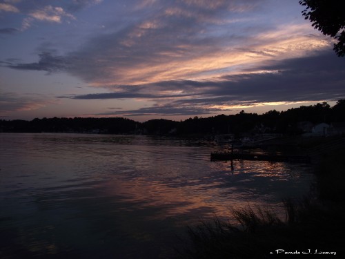 merrimack river sunset at point shore